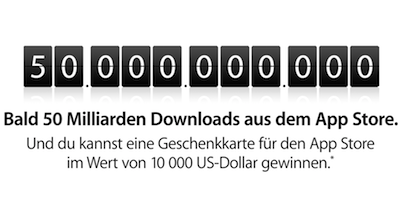 Bald 50 Milliarden Downloads aus dem App Store.
